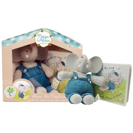 Zestaw Gryzaków Deluxe z książką Alvin Elephant Mini BBTB