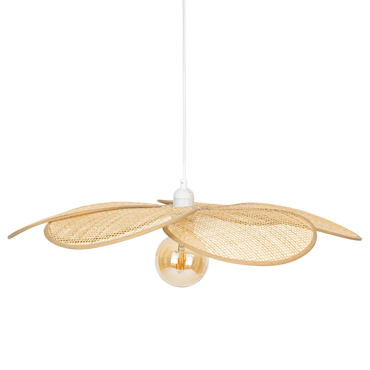 Lampa wisząca bambusowa Płatki Rym 62cm DB