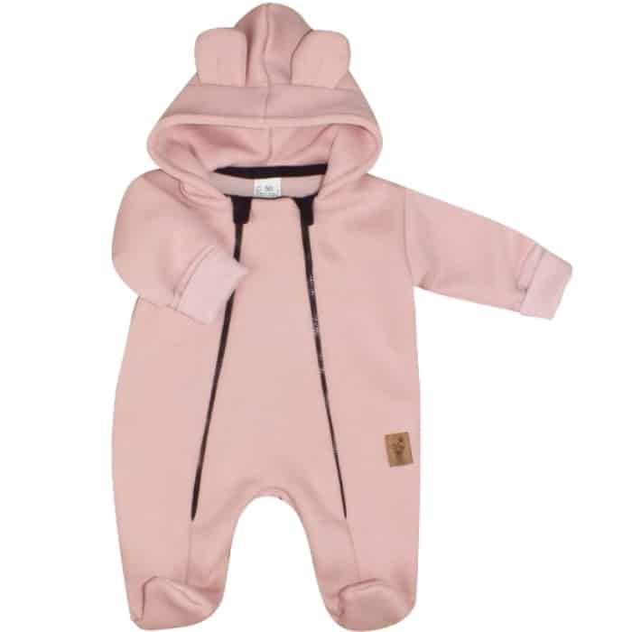 KAZUM KOMBINEZON Z OCIEPLANEJ DRESÓWKI POWDER PINK ZZ - 62