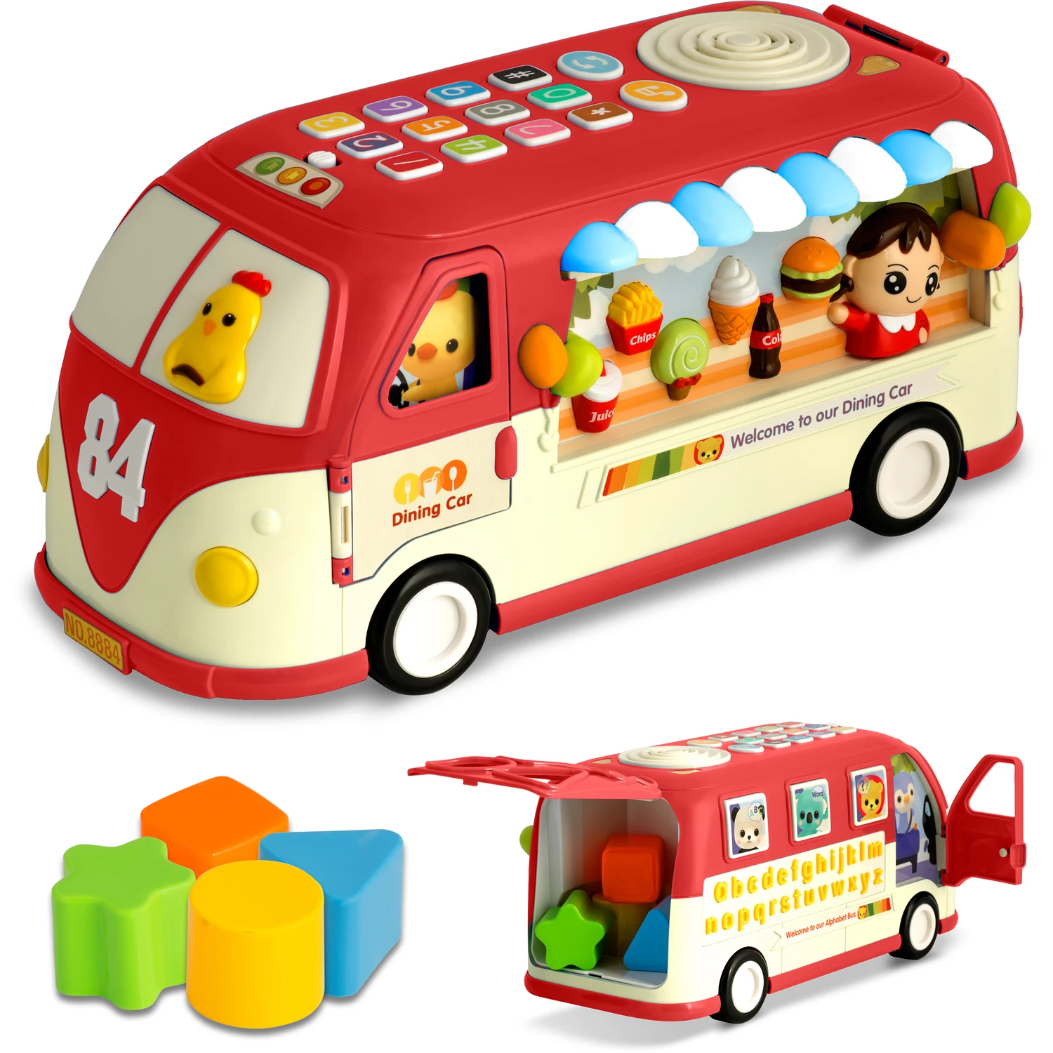 Zabawka edukacyjna Autobus Czerwony JS
