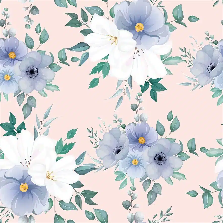Tapeta ścienna Baby Blue Flowers