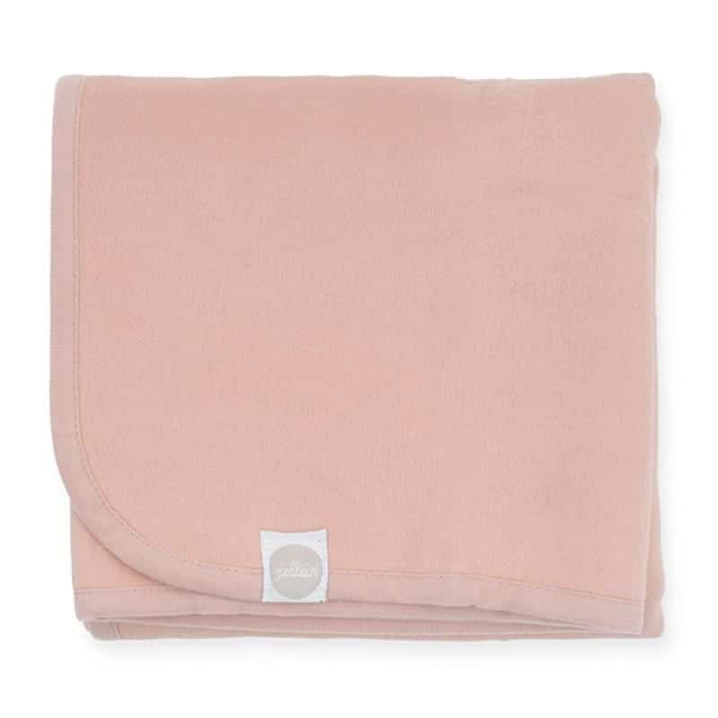 Jollein kocyk do wózka fotelika i kołyski 100x75 cm CRIB Pale Pink BBTB