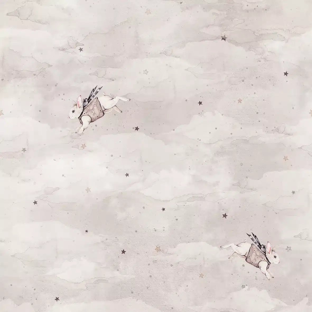 Tapeta Dreamers Króliczki Beż