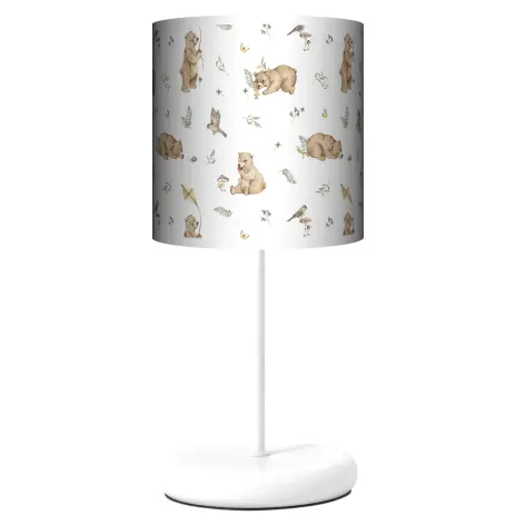 Lampa stojąca EKO Misie Biel - kolor podstawy do wyboru FL - brązowy
