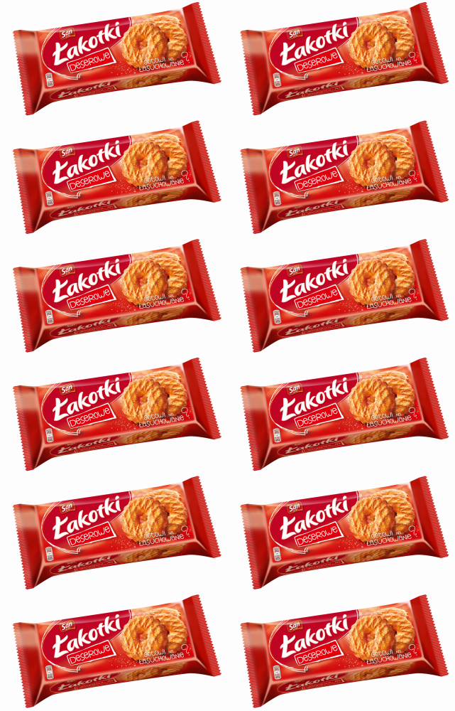 12x Ciastka Mondelez Łakotki, deserowe z cukrem, 168g