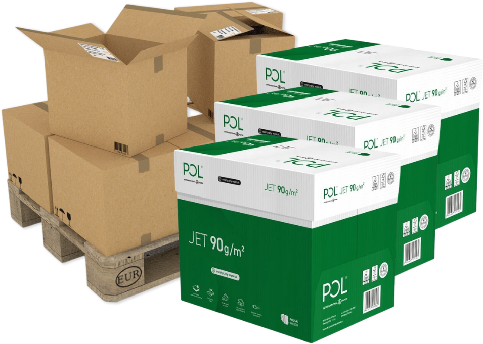 432x Papier ksero ekologiczny Poljet, A4, 90g/m2, 250 arkuszy, biały
