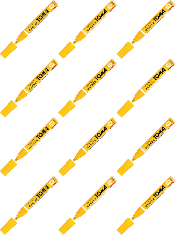 12x Marker olejowy Toma TO-440, okrągła, 2.5mm, żółty