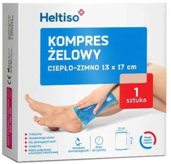 Kompres żelowy , ciepło-zimno, 13cm x 17cm, 1 sztuka