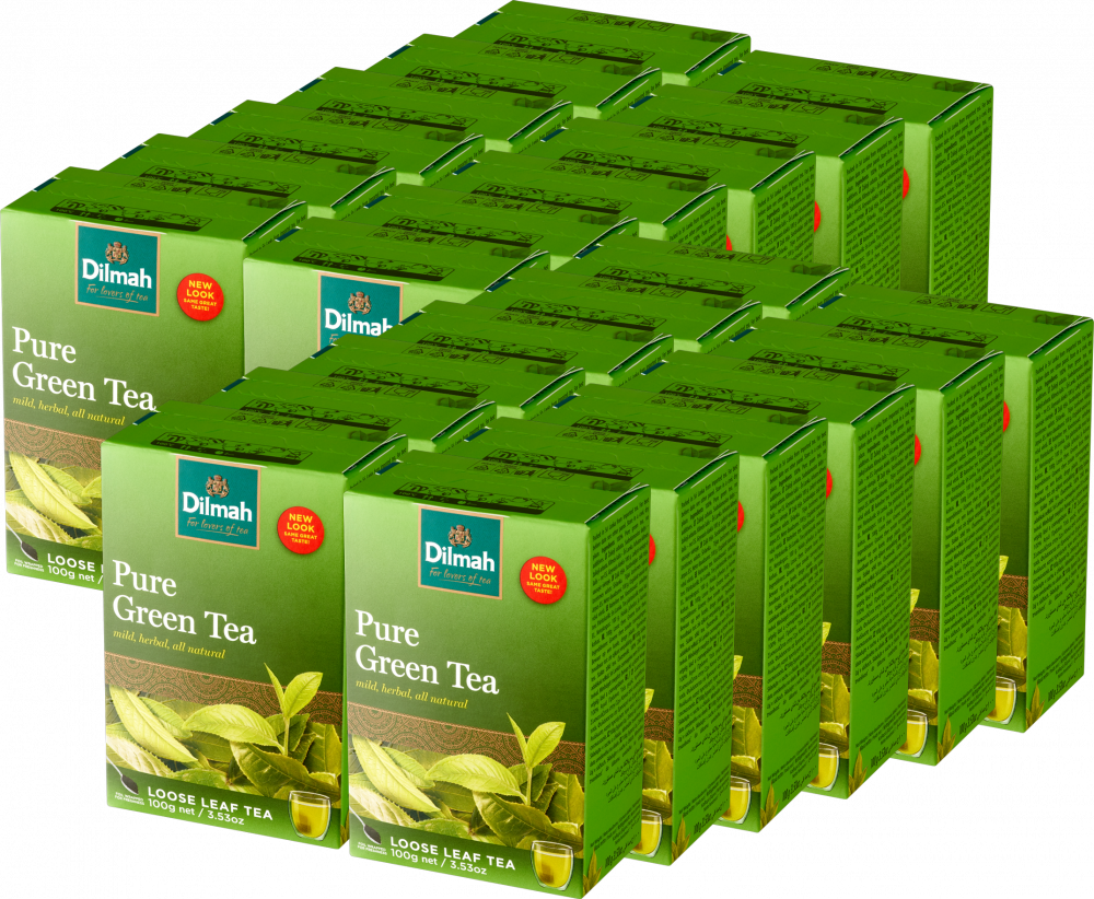 24x Herbata zielona liściasta Dilmah Green Tea Natural, 100g