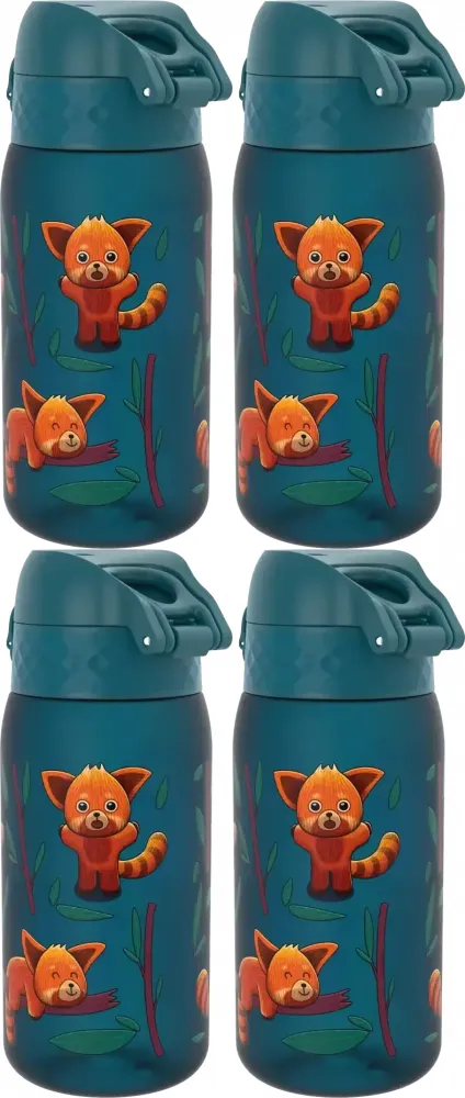 4x Bidon ION8 Red Pandas, recyclon/tritan, 350ml, granatowy
