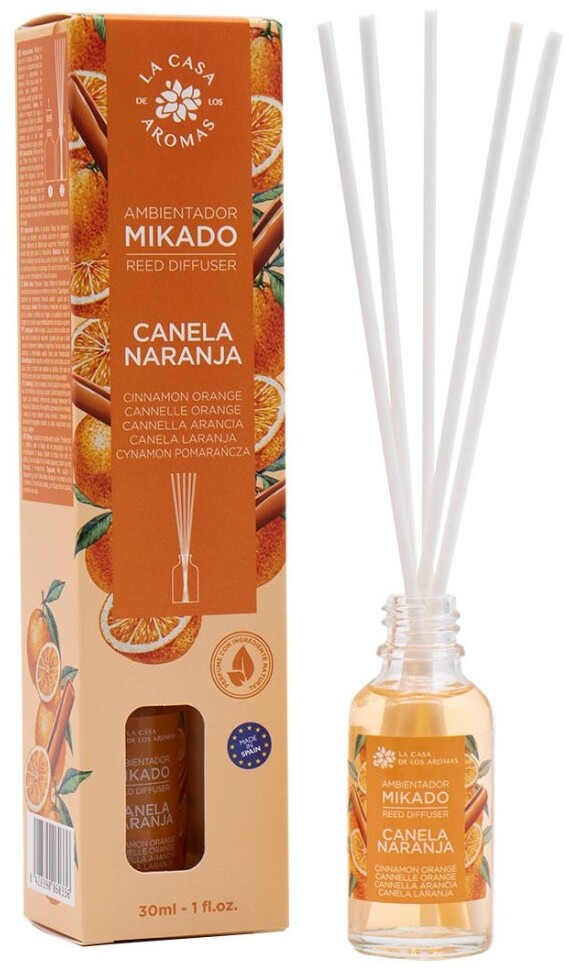 Patyczki zapachowe La Casa De Los Aromas Mikado, cynamon pomarańcza, 30ml