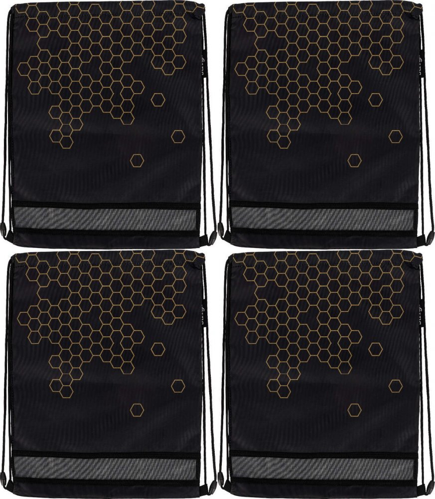 4x Worek na buty Strigo Plaster Miodu, 35x45cm, czarny