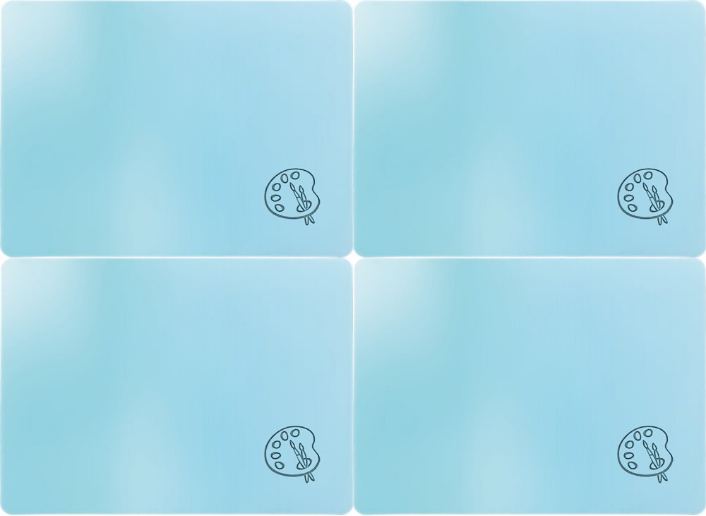 4x Podkładka do prac plastycznych Biurfol, A4, 280x380mm, pastelowy niebieski