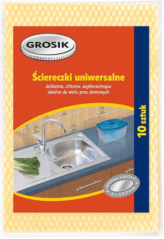 Ścierka Grosik, wiskoza, 50x34cm, 10 sztuk, mix kolorów