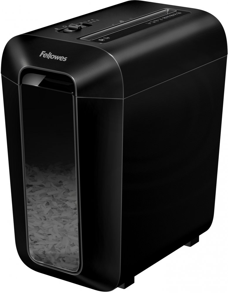 Niszczarka do papieru Fellowes LX65, ścinek 4x40mm, 10 kartek, P-4/T-4 DIN, czarny