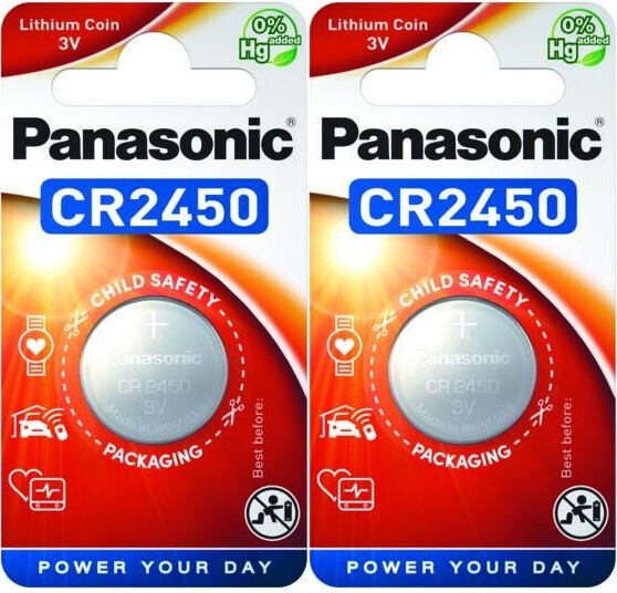 2x Bateria litowa Panasonic, 3V, CR2450, 1 sztuka