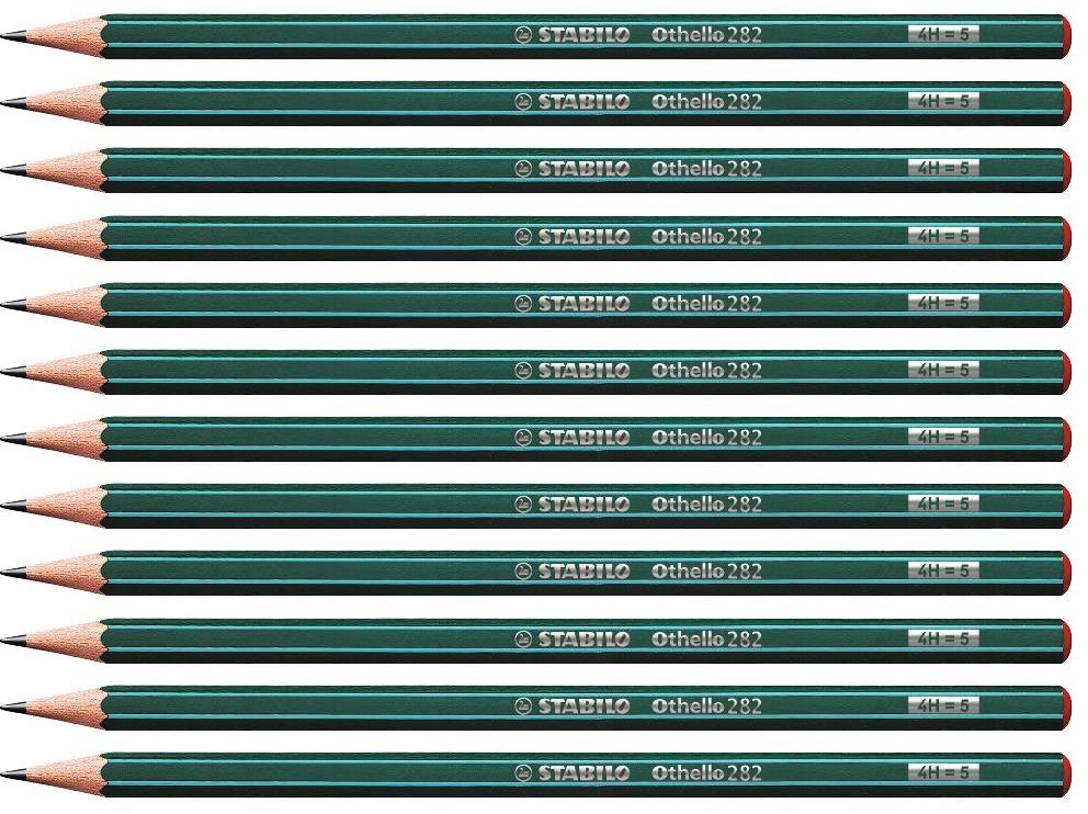 12x ołówek Stabilo Othello, 4H, zielony