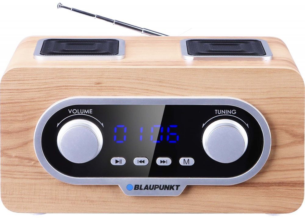 Outlet: PO SERWISIE Radio przenośne Blaupunkt PP5.2CR, FM PLL SD/USB/AUX, zegar, akumulator