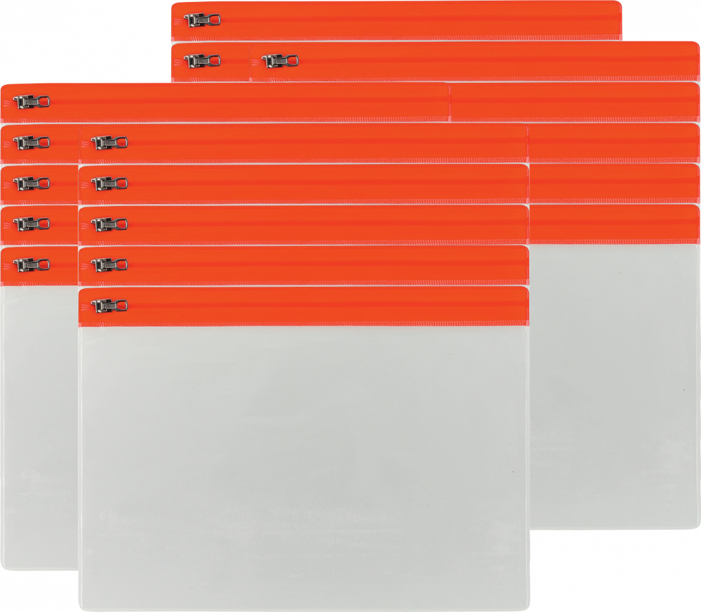 4x Ofertówki krystaliczne Viking, na suwak, A5, 150μm, 5 sztuk, czerwony