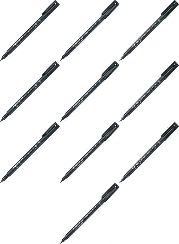 10x Foliopis Staedtler Lumocolor, okrągła, 0.4 mm (S), czarny