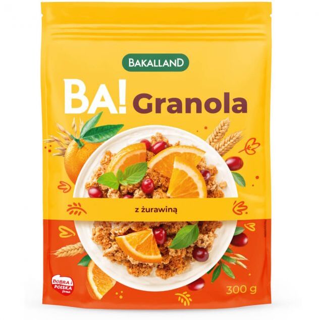 Granola Bakalland BA! z żurawiną, 300g