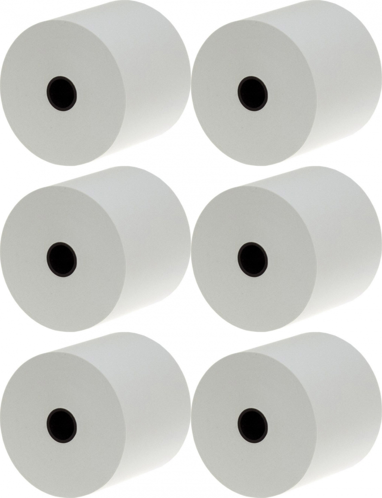6x Rolka termiczna Emerson, 57mm x 6m, 45+/- 5g/m2, BPA free, 72 sztuki, biały
