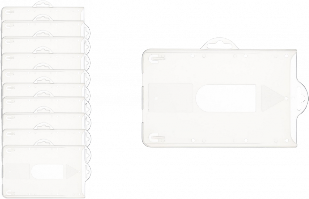 10x holder do identyfikatorów Argo, typ K, 90x57mm, przezroczysty