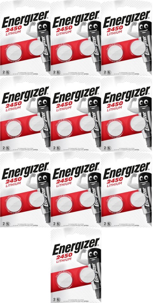 10x Bateria litowa Energizer CR2450, 3V, 2 sztuki