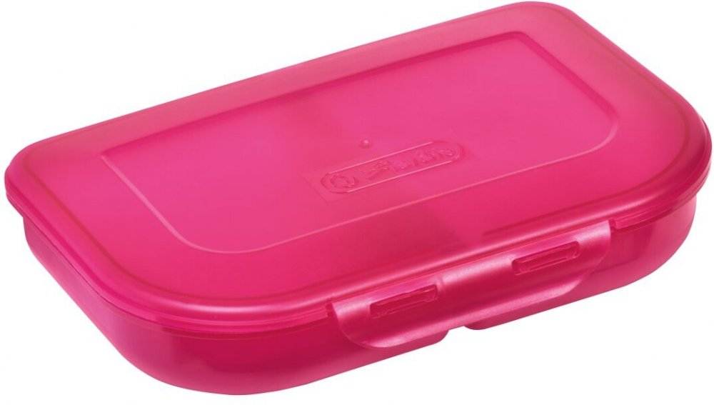 Lunchbox Herlitz, 2 komory, 23x15.5x4cm, różowy