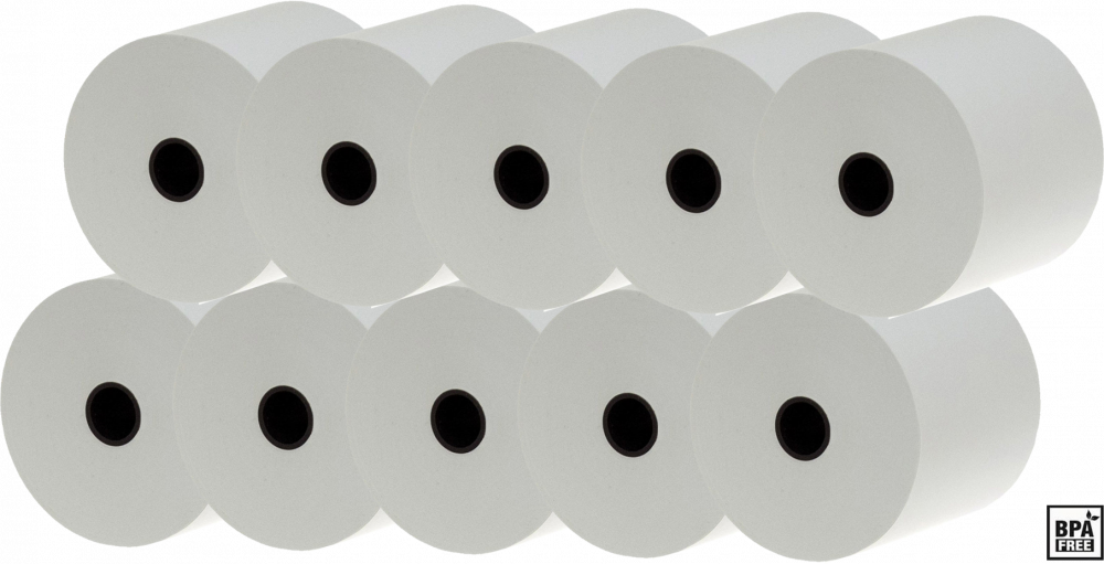 10x Rolka termiczna Drescher Polska Sp. z o.o., 28mm x 25m, 48g/m2, BPA Free, biały