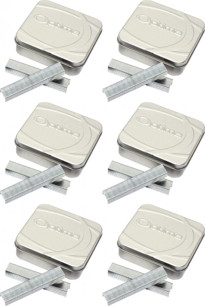 6x Zszywki Rapid Optima HD70, do zszywaczy elektrycznych, 2500 sztuk, srebrny