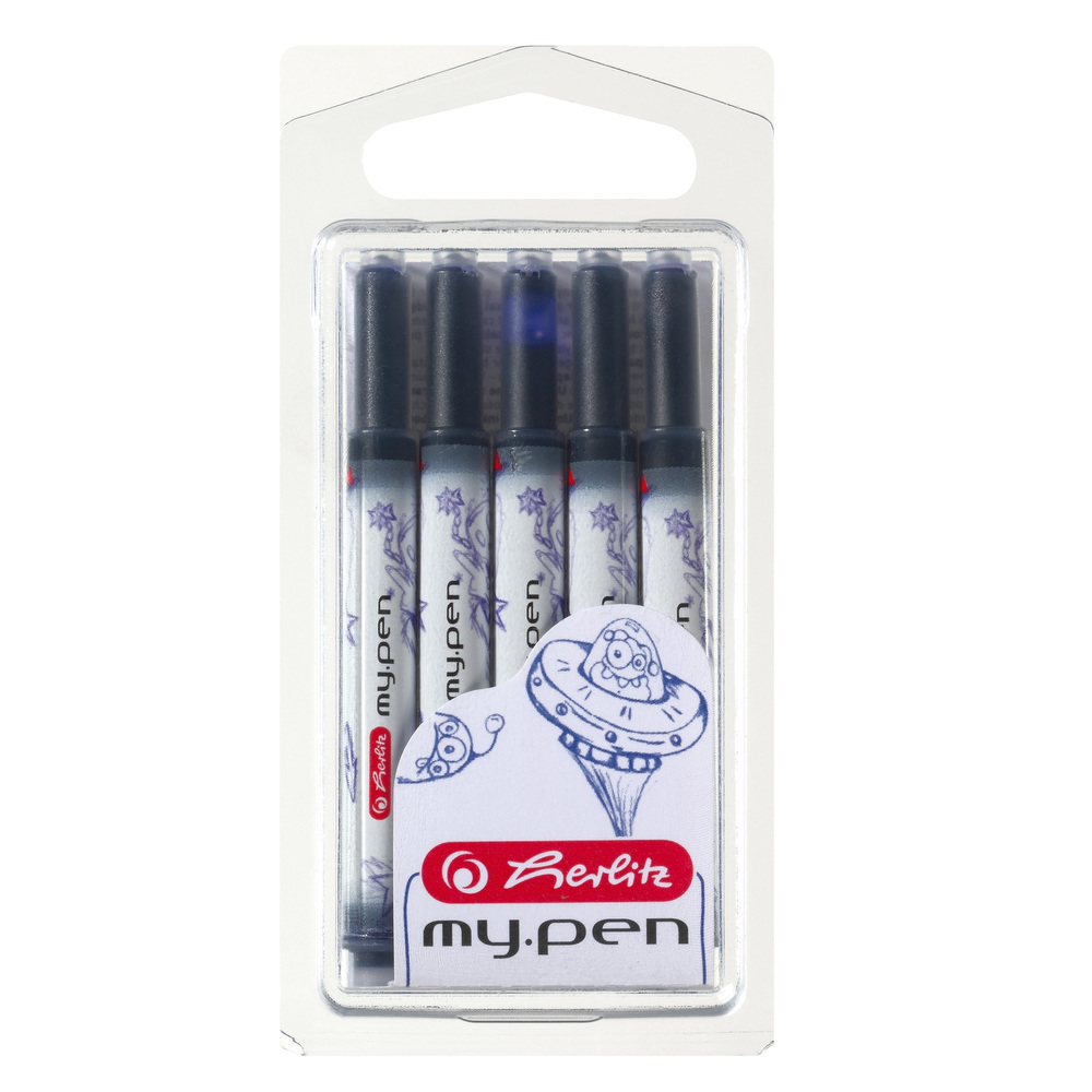 Naboje do pióra wiecznego Herlitz My Pen, 5 sztuk, niebieski