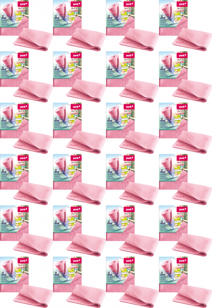 24x Ściereczka z mikrofibry York Long Fresh, 30x35cm, 1 sztuka, różowy