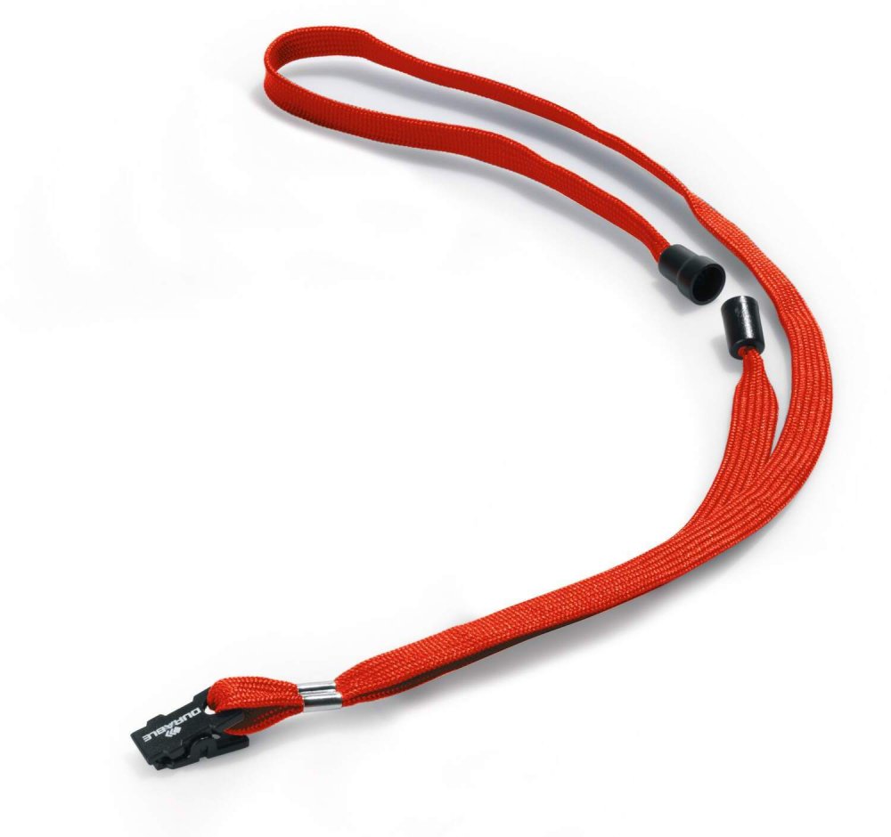 Taśma tekstylna z plastikowym klipsem Durable, 1x44cm, 10 sztuk, czerwony