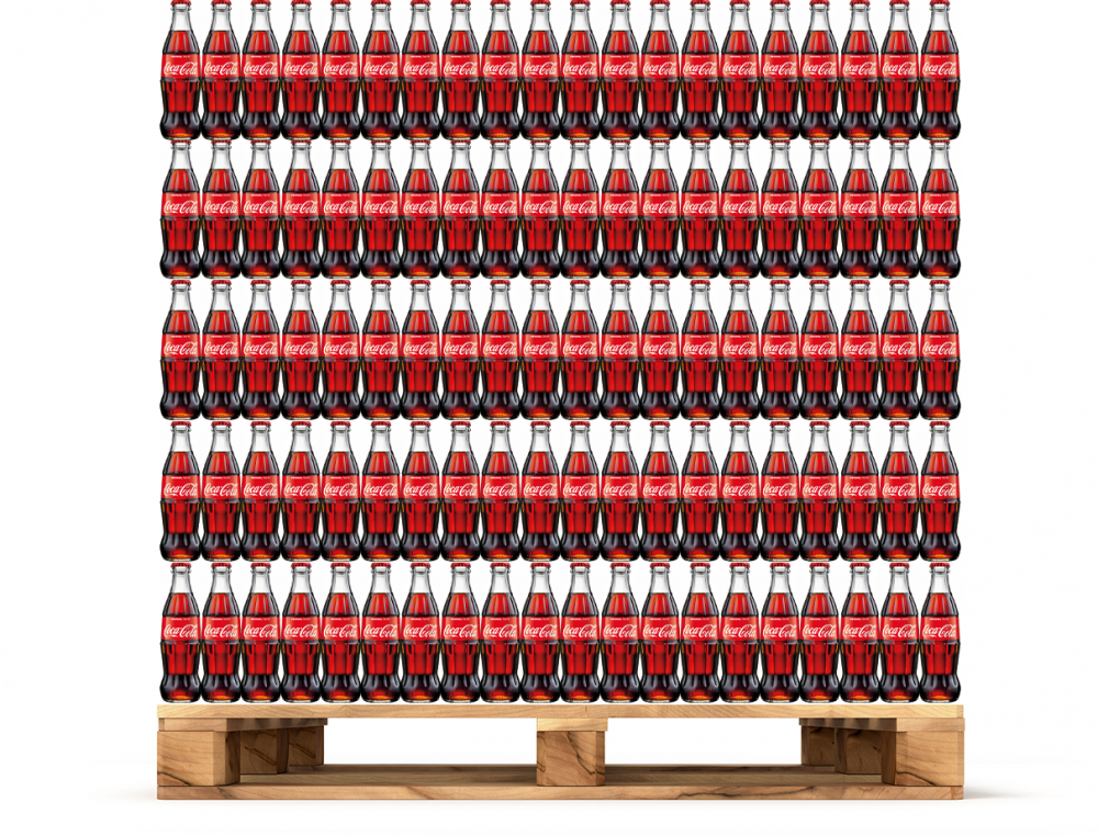 126x Napój gazowany Coca-Cola, butelka bezzwrotna, 0.33l, 12 sztuk