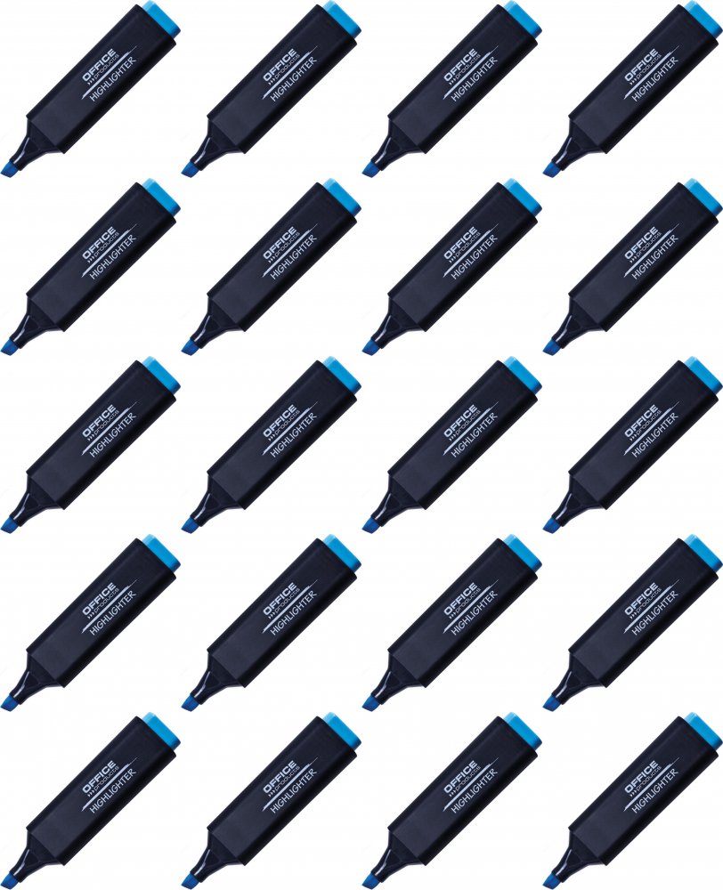 20x Zakreślacz Office Products, ścięta, 1-5mm, niebieski