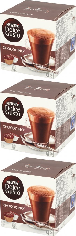 3x Czekolada w kapsułkach do ekspresu Nescafé Dolce Gusto Chococino, 16 sztuk