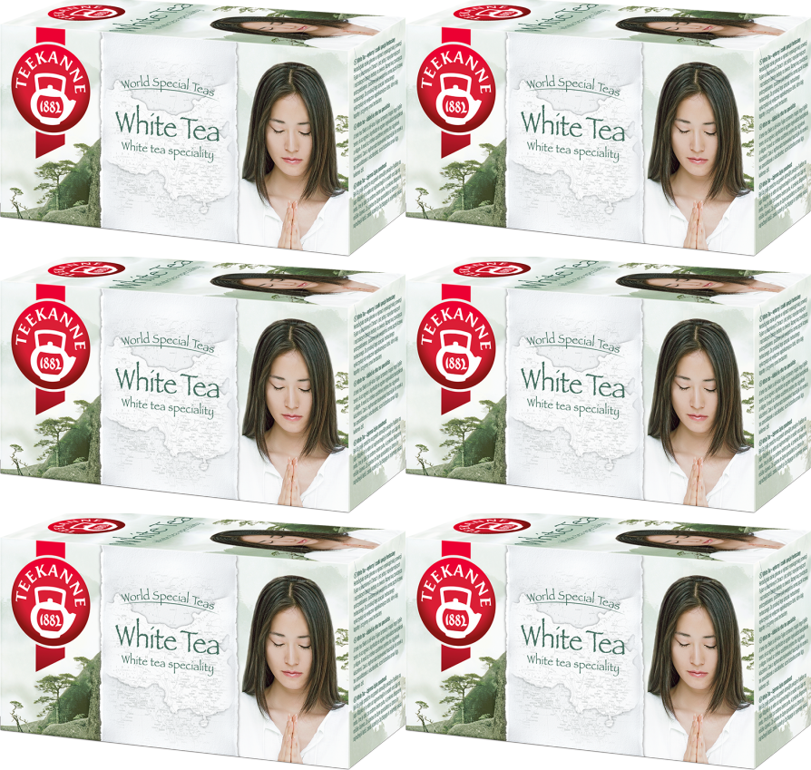 6x Herbata biała w kopertach Teekanne White Tea, 20 sztuk x 1.25g