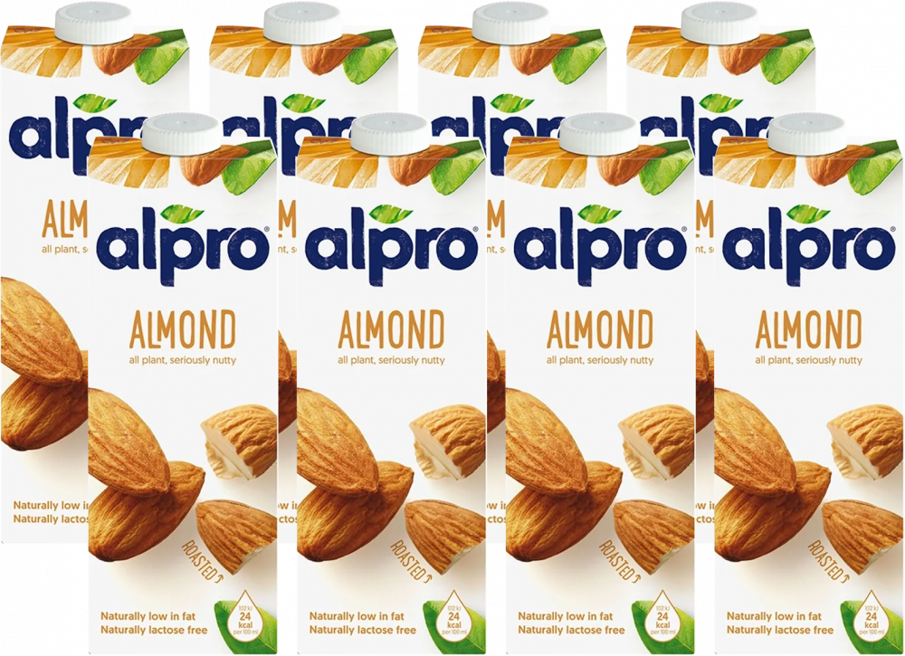 8x Napój migdałowy Alpro, 1l