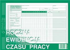 Druk akcydensowy Roczna ewidencja czasu pracy MiP, A4, 527-1, 40k