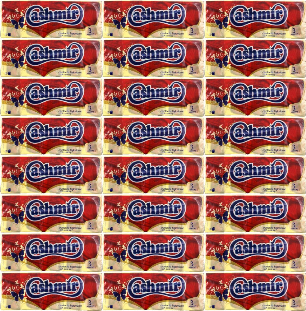 24x Chusteczki higieniczne Cashmir, 10 sztuk x10 chusteczek