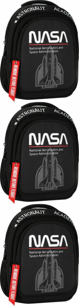 3x Plecak Starpak NASA, jednokomorowy, 26l, 43x35x21cm, czarny