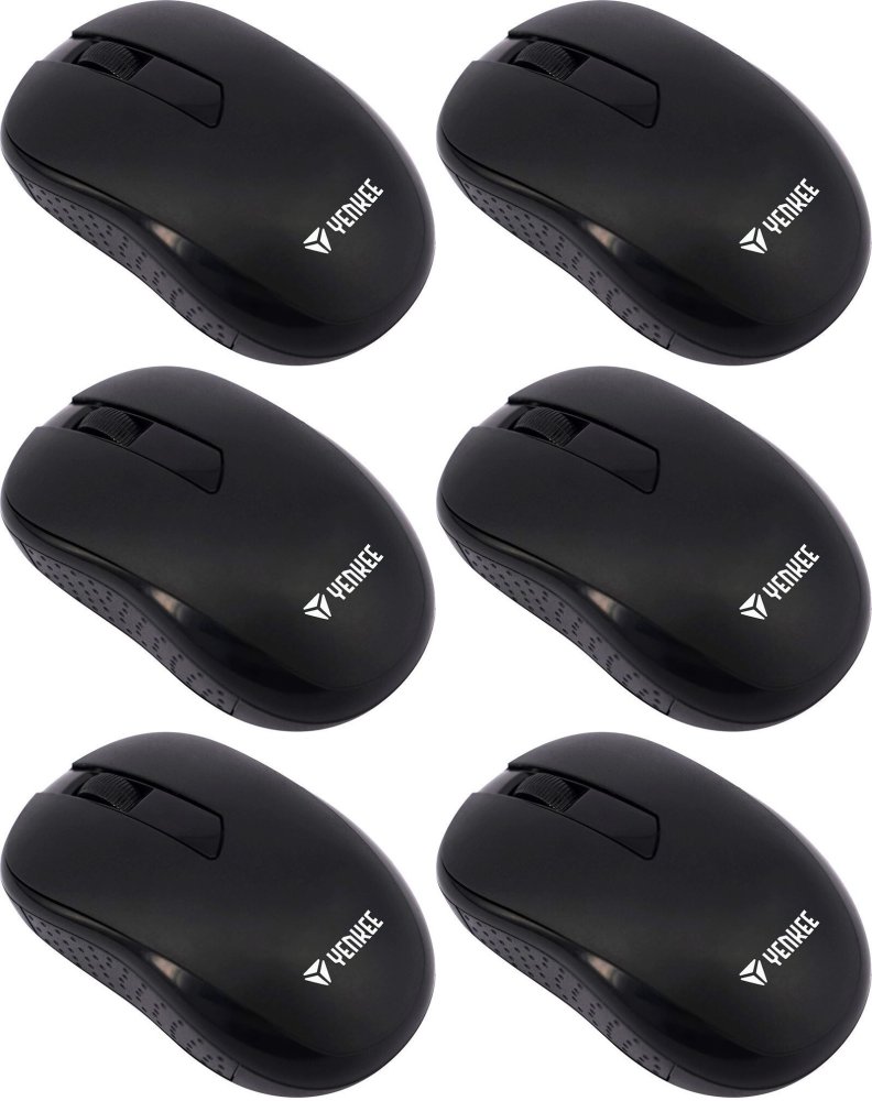 6x Myszka bezprzewodowa Yenkee YMS 002BK mouse WL Logic, optyczna, czarny