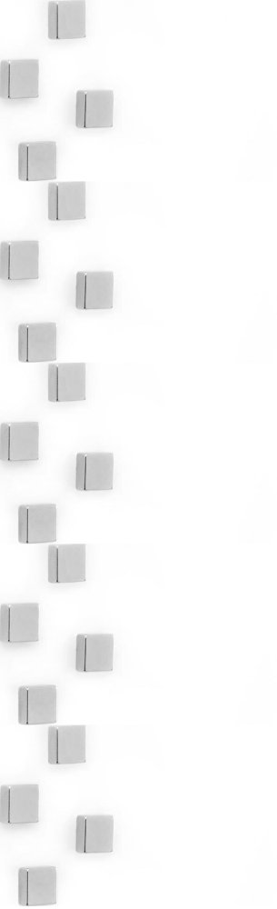 5x Magnesy neodymowe MemoBe, do tablic szklanych, 4 sztuki, srebrny