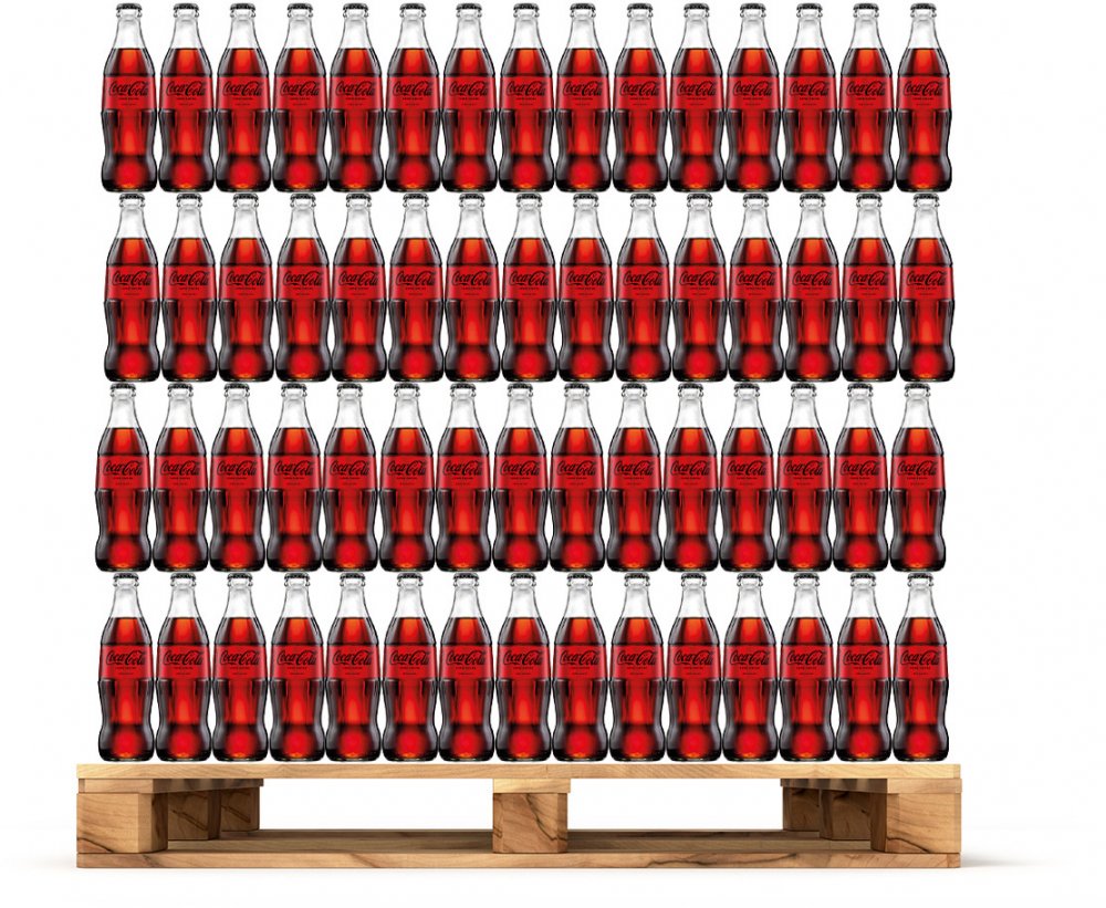 126x Napój gazowany Coca-Cola Zero, butelka bezzwrotna, 0.33l, 12 sztuk