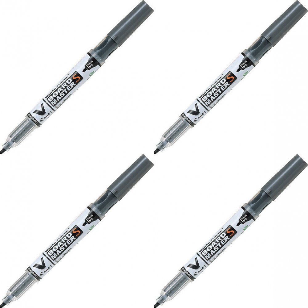 4x Marker suchościeralny Pilot, V Board Master S, okrągła, 0.8 mm, czarny