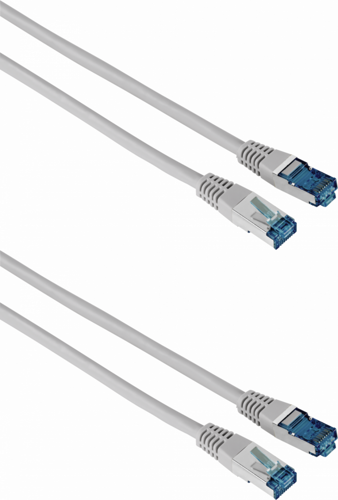 2x Kabel sieciowy CAT6 STP RJ45 Hama, 3m, szary