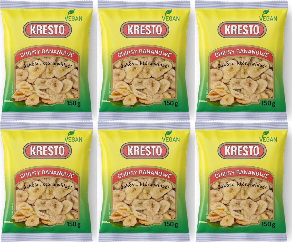6x Chipsy bananowe Kresto, 150g