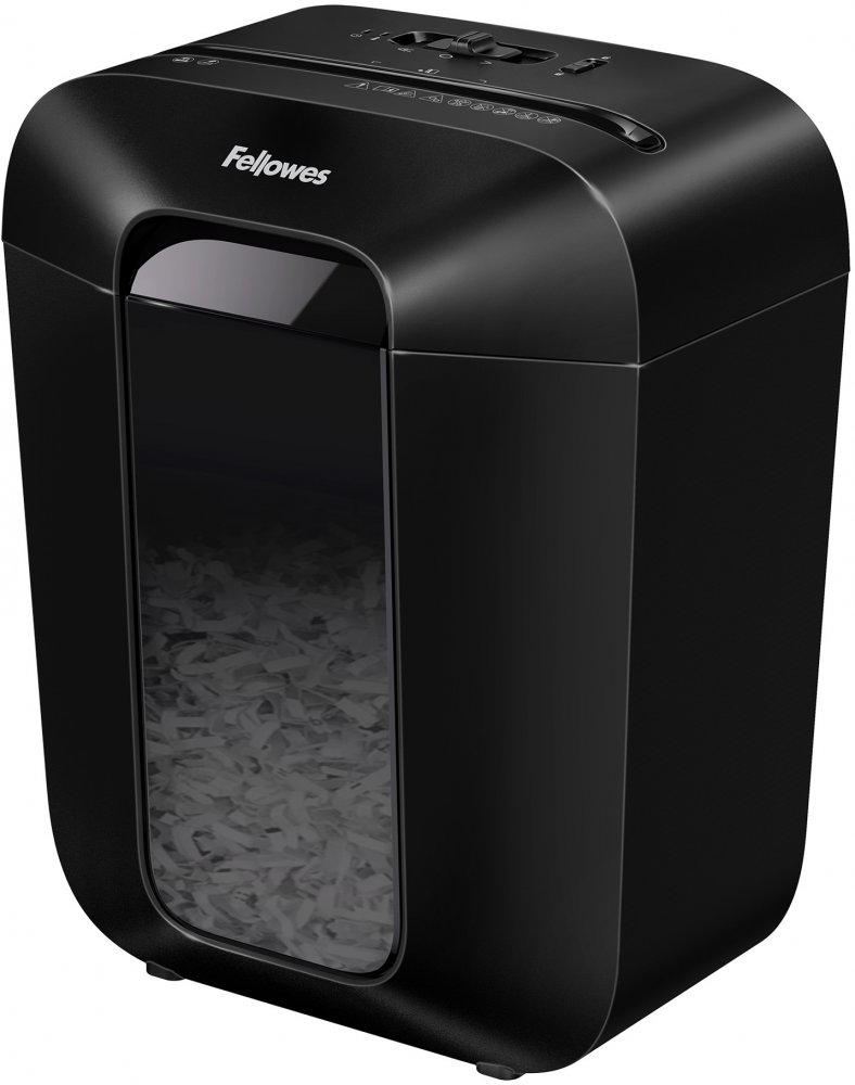 Niszczarka Fellowes LX45, ścinek 4x37mm, 8 kartek, P-4/T-4 DIN, czarny