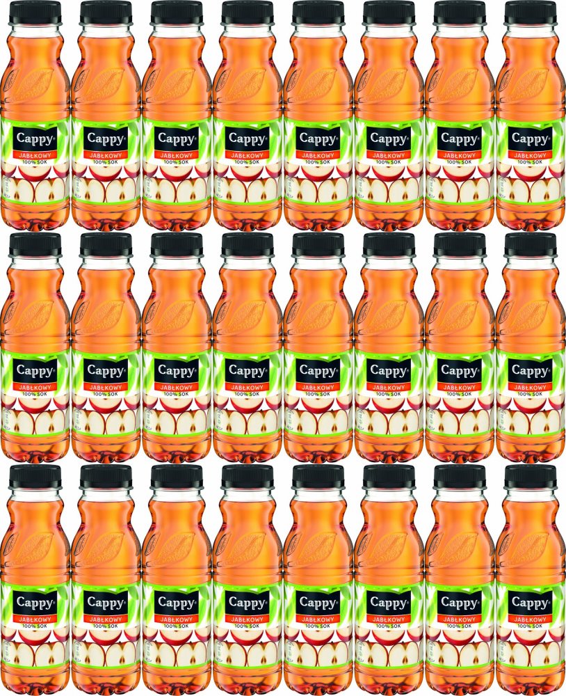 24x Sok jabłkowy 100% Cappy, butelka PET, 0.33l